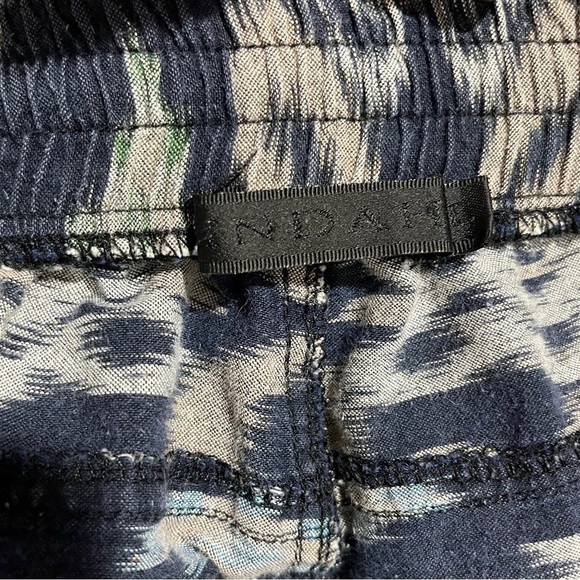 Indah Boho Wide Leg Pants Print Navy Blue Size Large Beach Resort Wear - Picture 5 of 6